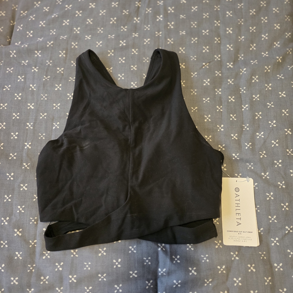 Athleta Conscious Cut Out Crop Top A-C